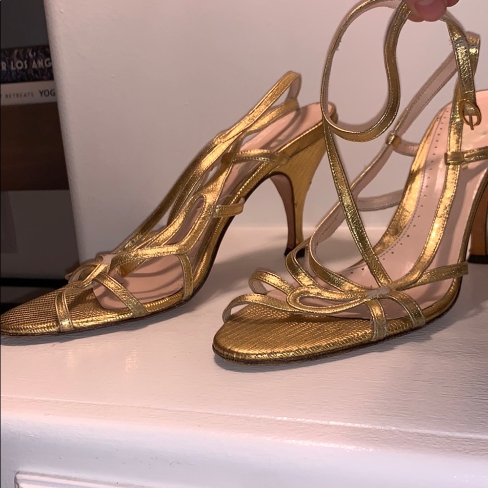 D&G Gold Strappy Heels